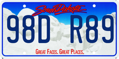 SD license plate 98DR89