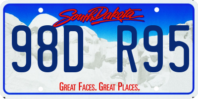 SD license plate 98DR95