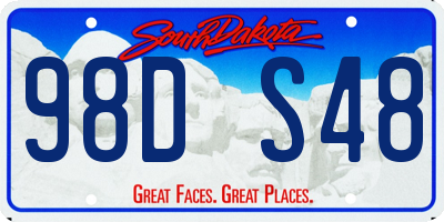 SD license plate 98DS48