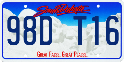 SD license plate 98DT16