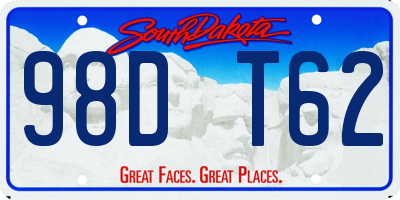 SD license plate 98DT62