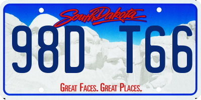 SD license plate 98DT66