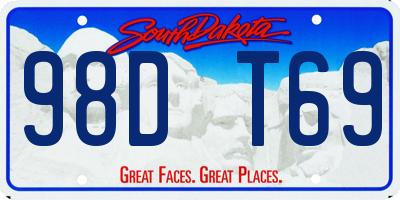 SD license plate 98DT69