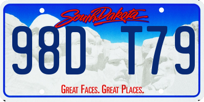 SD license plate 98DT79