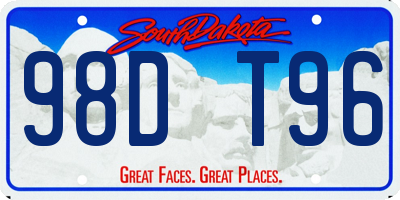 SD license plate 98DT96
