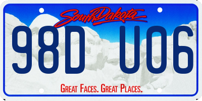 SD license plate 98DU06