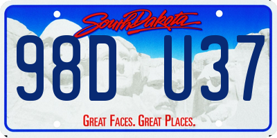 SD license plate 98DU37