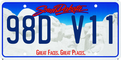 SD license plate 98DV11
