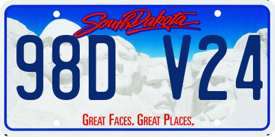 SD license plate 98DV24