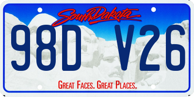 SD license plate 98DV26