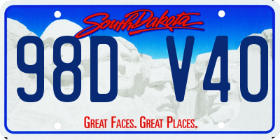 SD license plate 98DV40