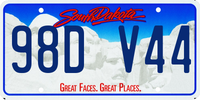 SD license plate 98DV44