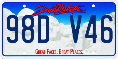 SD license plate 98DV46