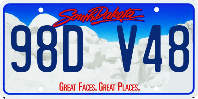 SD license plate 98DV48