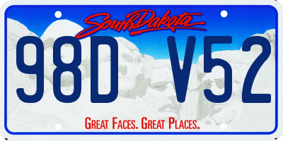 SD license plate 98DV52
