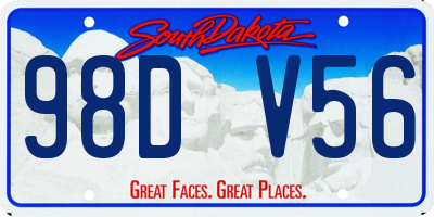 SD license plate 98DV56