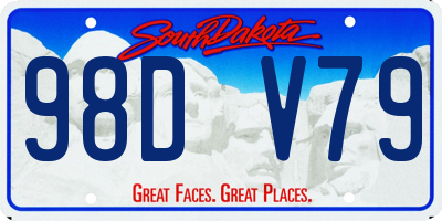 SD license plate 98DV79