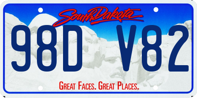 SD license plate 98DV82