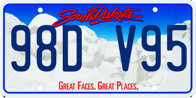 SD license plate 98DV95