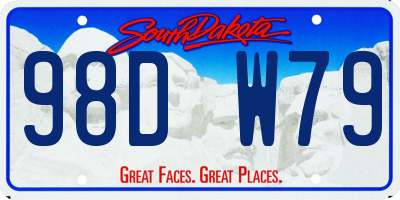 SD license plate 98DW79
