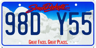 SD license plate 98DY55