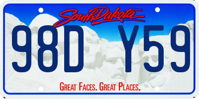 SD license plate 98DY59