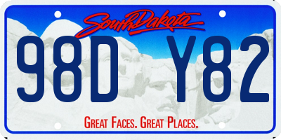 SD license plate 98DY82