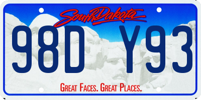 SD license plate 98DY93