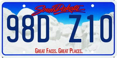 SD license plate 98DZ10