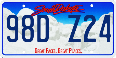 SD license plate 98DZ24