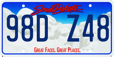 SD license plate 98DZ48