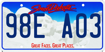 SD license plate 98EA03