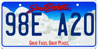 SD license plate 98EA20