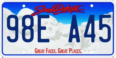 SD license plate 98EA45