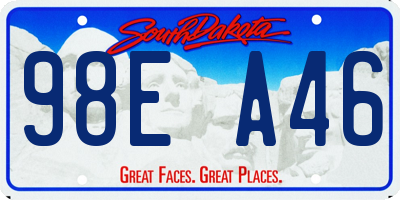 SD license plate 98EA46