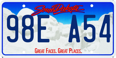 SD license plate 98EA54