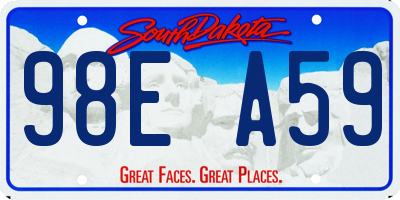 SD license plate 98EA59