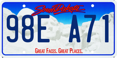 SD license plate 98EA71