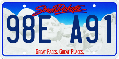 SD license plate 98EA91