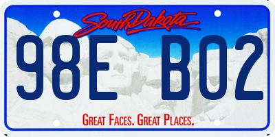 SD license plate 98EB02