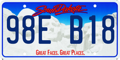 SD license plate 98EB18