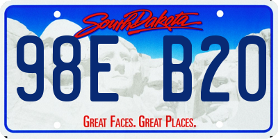SD license plate 98EB20