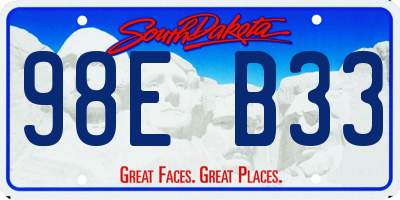 SD license plate 98EB33