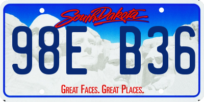 SD license plate 98EB36