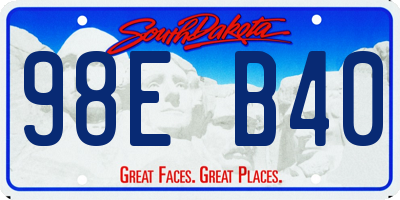 SD license plate 98EB40