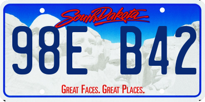 SD license plate 98EB42