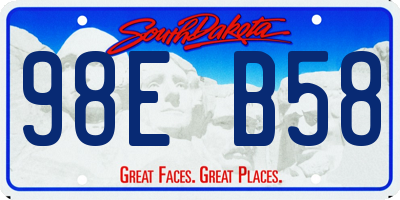 SD license plate 98EB58