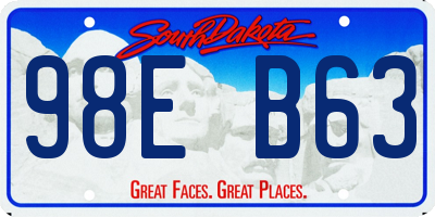 SD license plate 98EB63