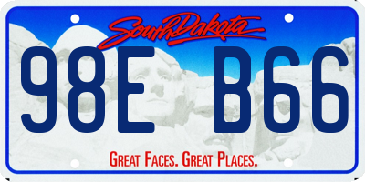 SD license plate 98EB66