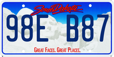 SD license plate 98EB87